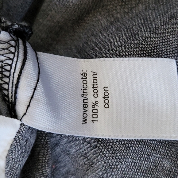 Maurices semi sheer gray button down top with crinkle sleeves - Picture 12 of 12